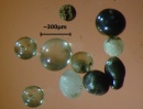 microscope images of stony cosmic spherules