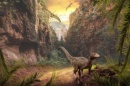 paisaje con dinosaurios
